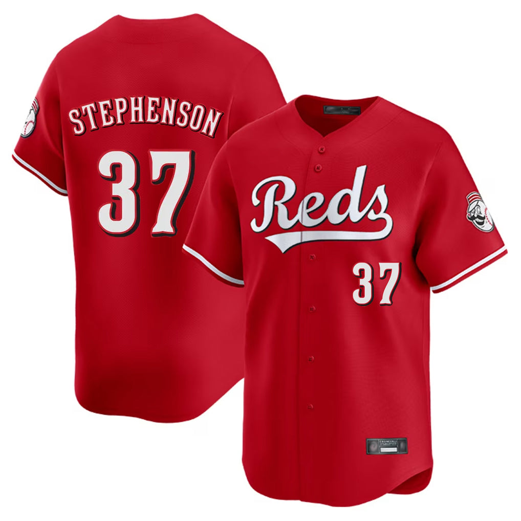 Friene C.Reds #37 Tyler Stephenson Player Red Home Limited Stitched Jerseys