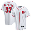 Friene C.Reds #37 Tyler Stephenson Player White Game Home Stitched Jerseys