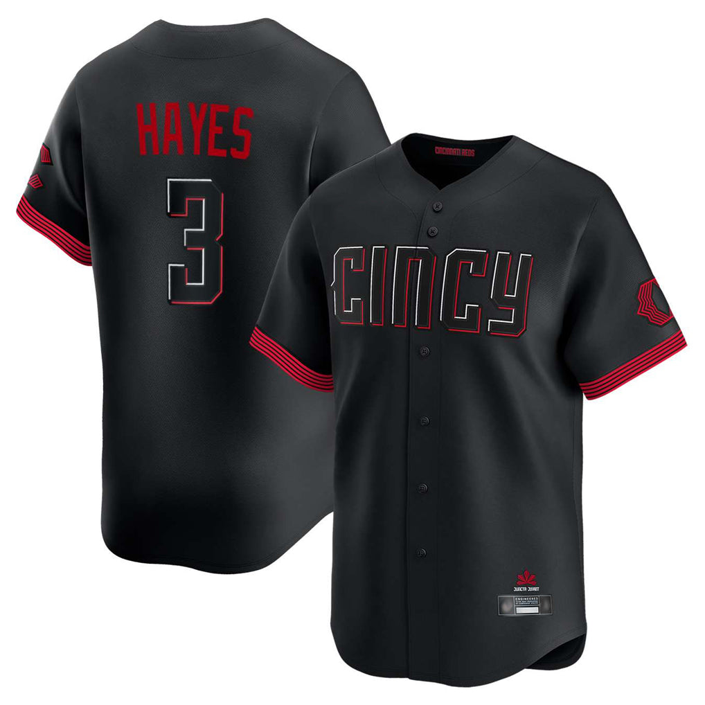 Friene C.Reds #3 Ke'Bryan Hayes Player Black City Connect Home Limited Stitched Jerseys
