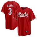 Friene C.Reds #3 Ke'Bryan Hayes Player Red Home Game Stitched Jerseys