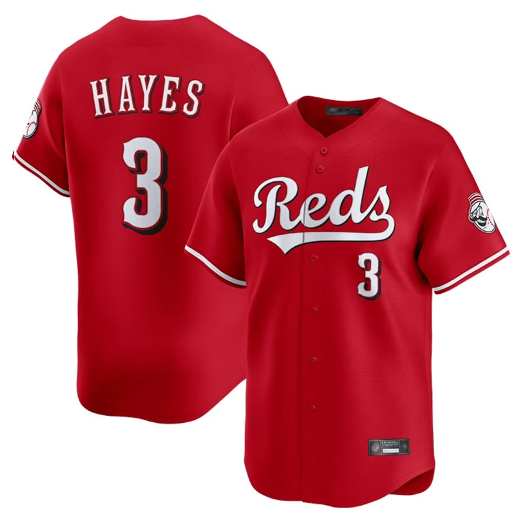 Friene C.Reds #3 Ke'Bryan Hayes Player Red Home Limited Stitched Jerseys