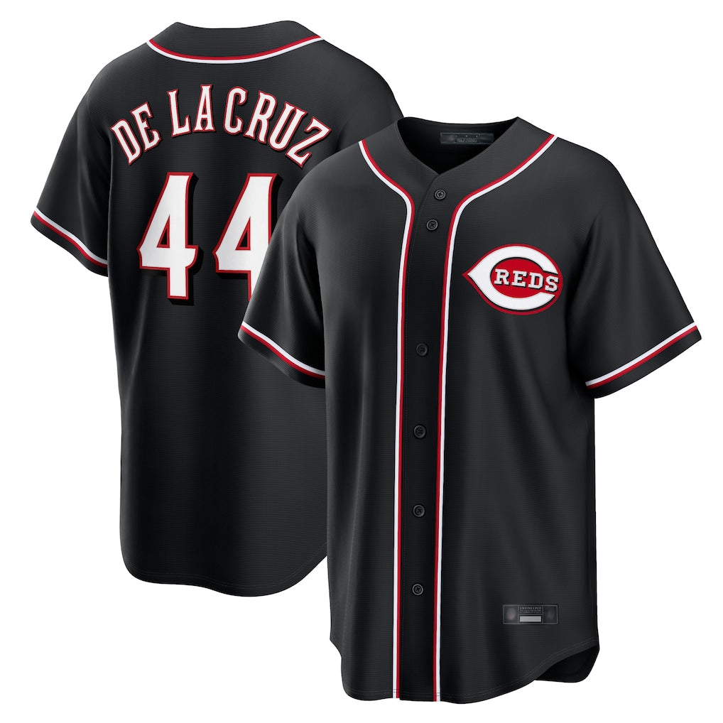 Friene C.Reds #44 Elly De La Cruz Player Black Fashion Out Home Game Stitched Jerseys