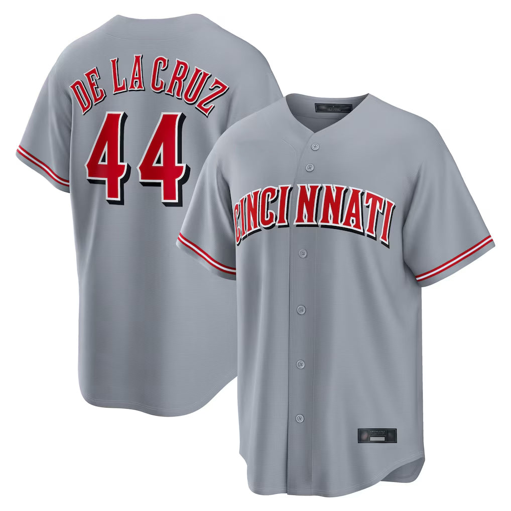 Friene C.Reds #44 Elly De La Cruz Player Gray Home Game Stitched Jerseys