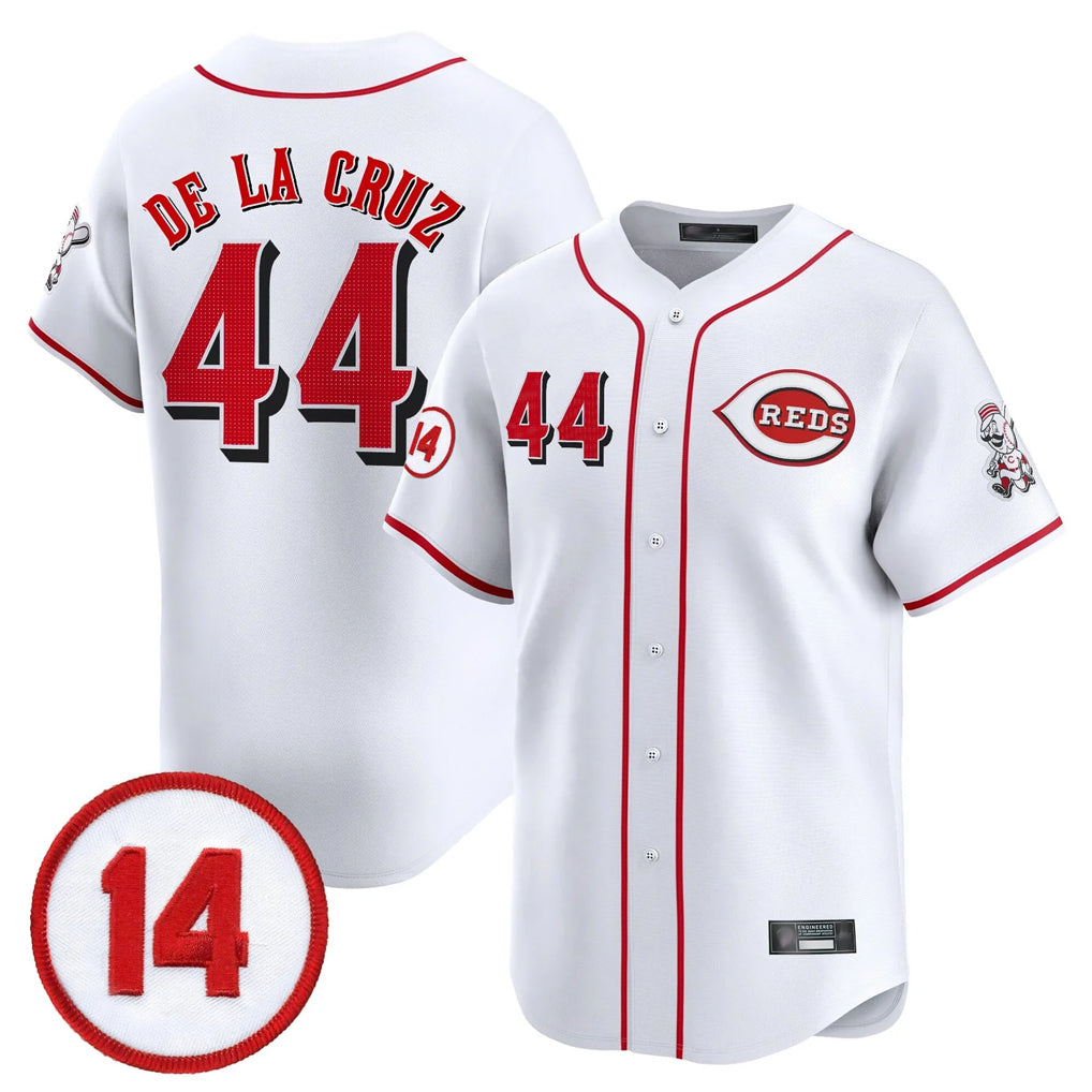 Friene C.Reds #44 Elly De La Cruz Player White Vapor Premier Limited Home Stitched Jerseys