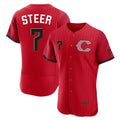 Friene C.Reds #7 Spencer Steer Player Red 2026 City Connect Limited Elite Home Stitched Jerseys