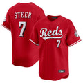 Friene C.Reds #7 Spencer Steer Player Red Home Limited Stitched Jerseys