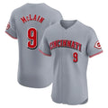 Friene C.Reds #9 Matt McLain Player Gray Limited Elite Home Stitched Jerseys