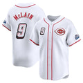 Friene C.Reds #9 Matt McLain Player White Speedway Classic Home Limited Stitched Jerseys