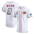 Friene C.Reds #9 Matt McLain Player White Speedway Classic Limited Elite Home Stitched Jerseys