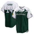 Friene C.Rockies #14 Ezequiel Tovar Player Green City Connect Home Game Stitched Jerseys