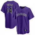 Friene C.Rockies #14 Ezequiel Tovar Player Purple Game Home Stitched Jerseys