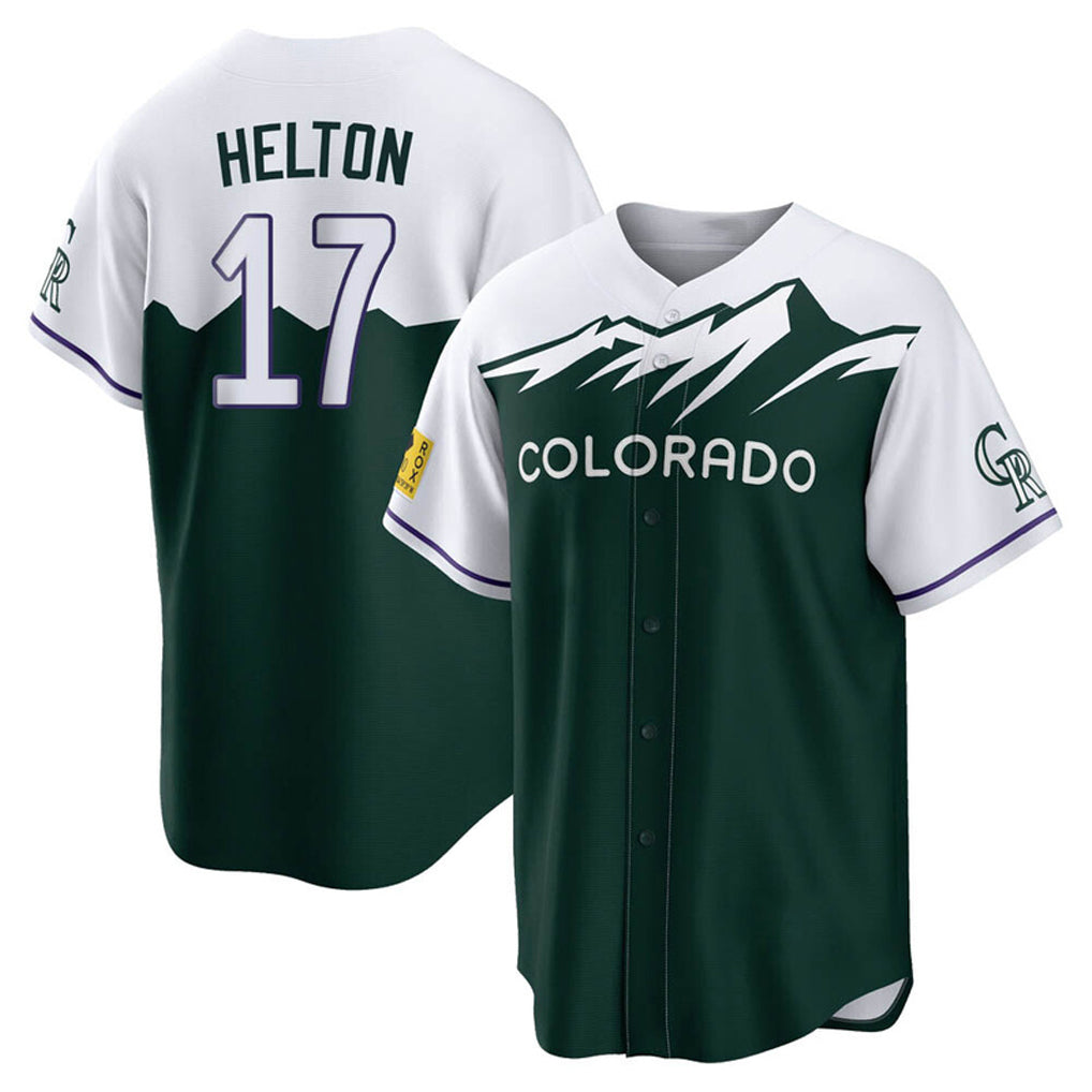 Friene  C.Rockies #17 Todd Helton Player Green City Connect Home Game Stitched Jerseys