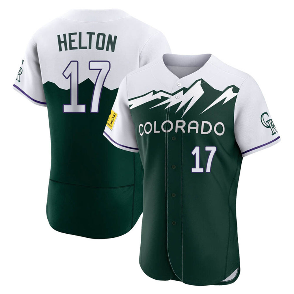 Friene  C.Rockies #17 Todd Helton Player Green City Connect Limited Elite Home Stitched Jerseys