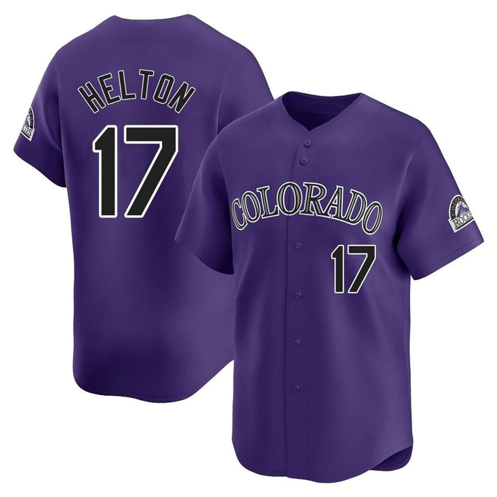 Friene  C.Rockies #17 Todd Helton Player Purple Limited Home Stitched Jerseys