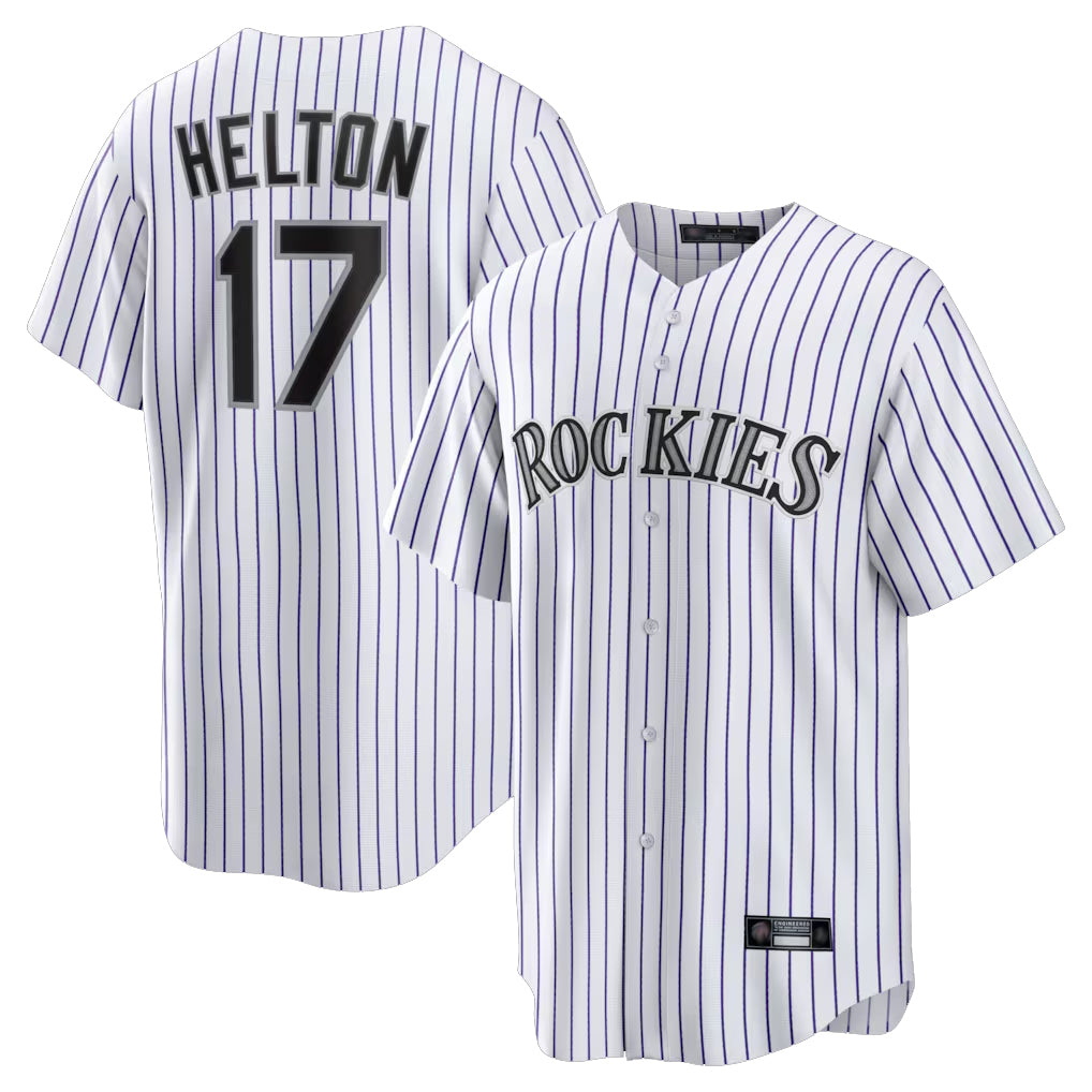 Friene  C.Rockies #17 Todd Helton Player White Game Home Stitched Jerseys
