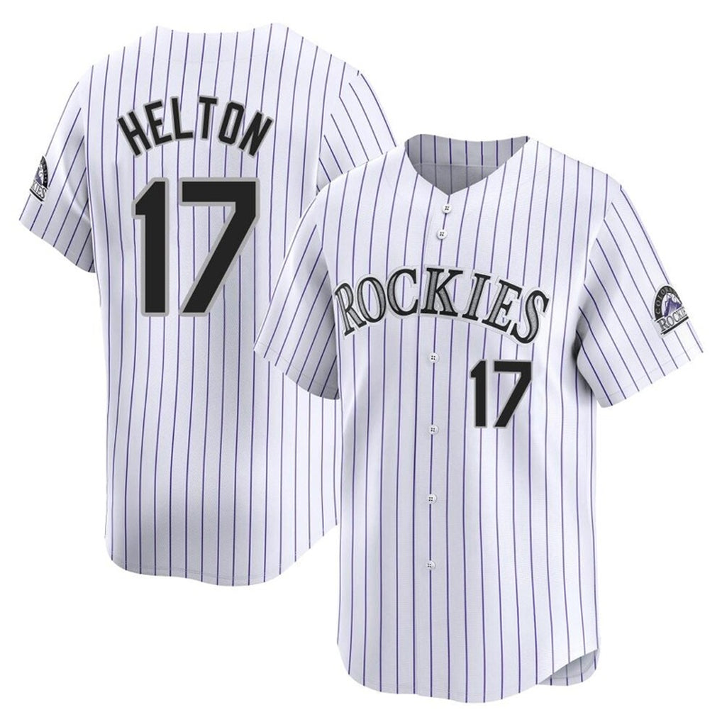 Friene  C.Rockies #17 Todd Helton Player White Limited Home Stitched Jerseys