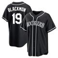 Friene  C.Rockies #19 Charlie Blackmon Player Black Fashion Out Home Game Stitched Jerseys