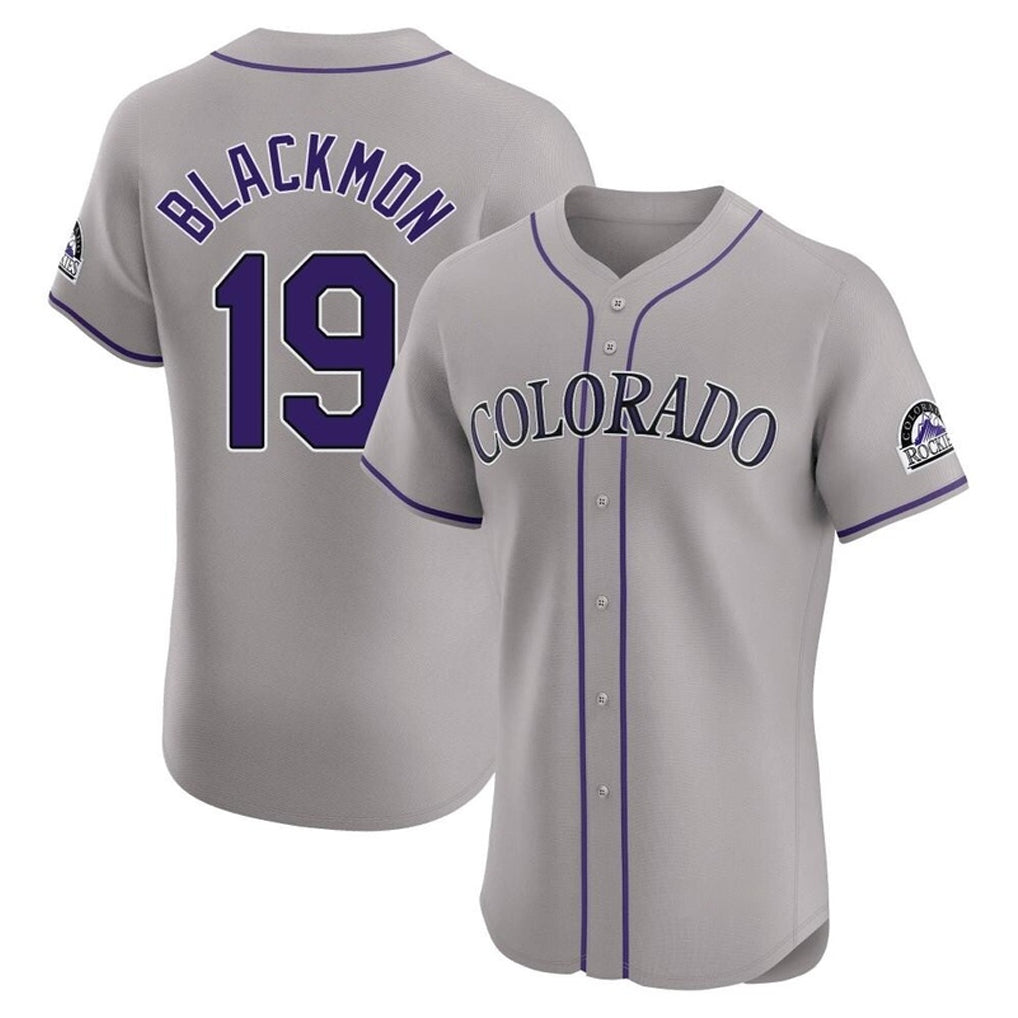 Friene  C.Rockies #19 Charlie Blackmon Player Gray Limited Elite Home Stitched Jerseys