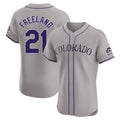 Friene  C.Rockies #21 Kyle Freeland Player Gray Limited Elite Home Stitched Jerseys