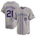 Friene  C.Rockies #21 Kyle Freeland Player Gray Limited Home Stitched Jerseys