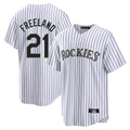 Friene  C.Rockies #21 Kyle Freeland Player White Game Home Stitched Jerseys