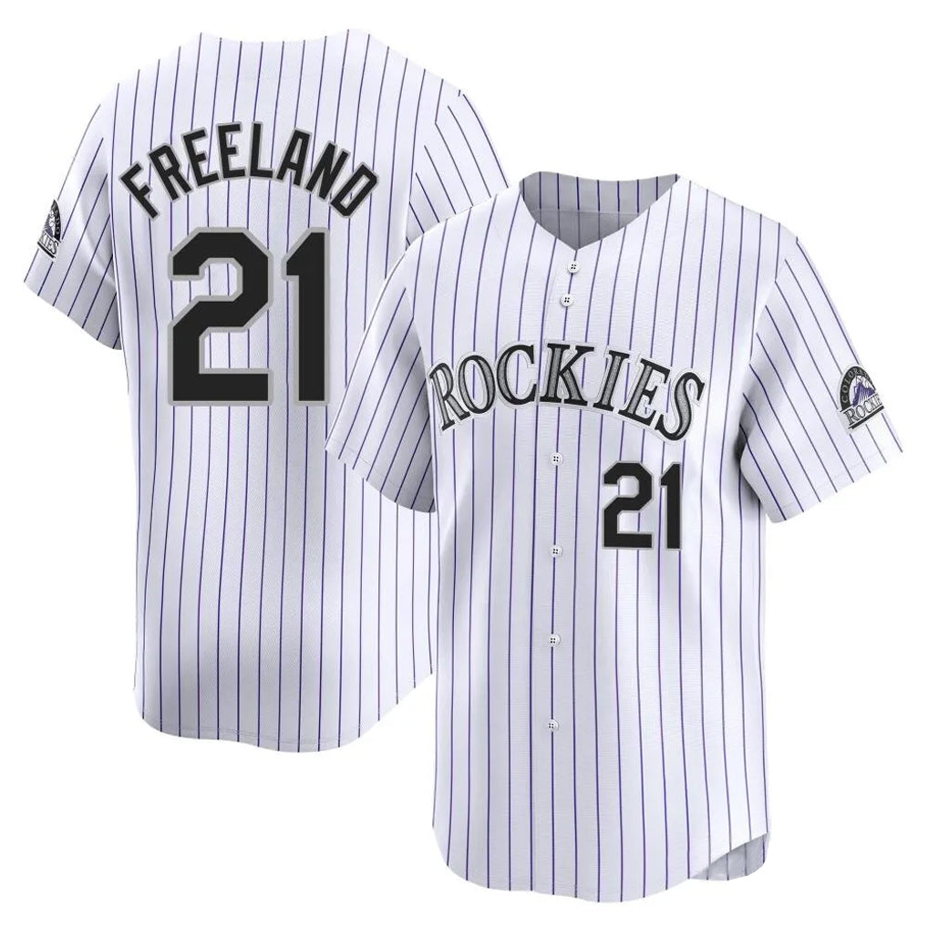 Friene  C.Rockies #21 Kyle Freeland Player White Limited Home Stitched Jerseys