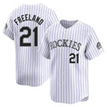 Friene  C.Rockies #21 Kyle Freeland Player White Limited Home Stitched Jerseys