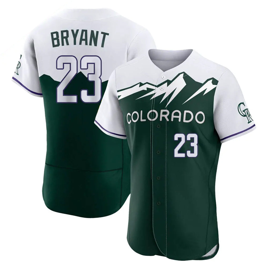 Friene  C.Rockies #23 Kris Bryant Player Green City Connect Limited Elite Home Stitched Jerseys