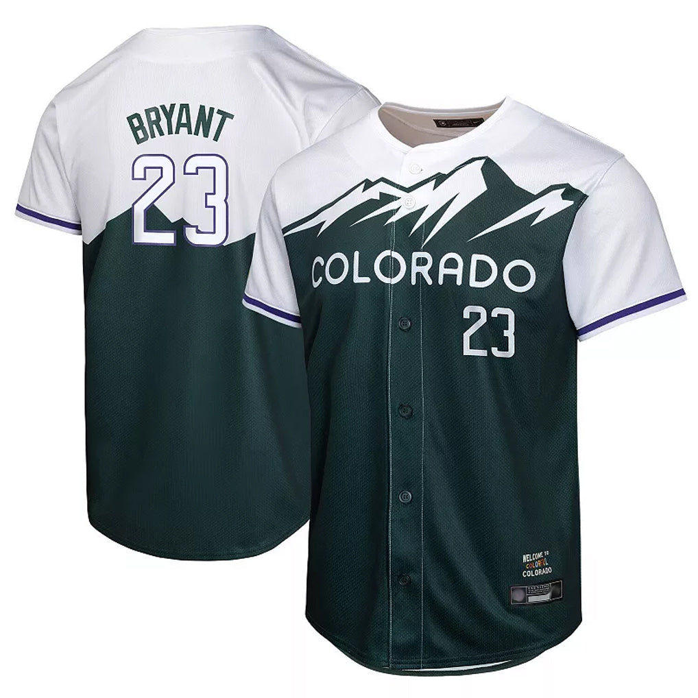 Friene  C.Rockies #23 Kris Bryant Player Green City Connect Limited Home Game Stitched Jerseys