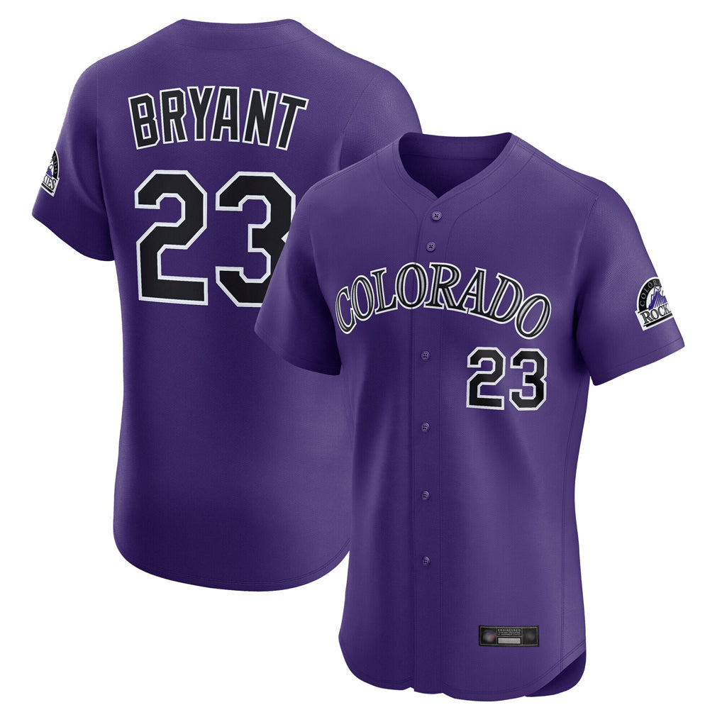 Friene  C.Rockies #23 Kris Bryant Player Purple Limited Elite Home Stitched Jerseys