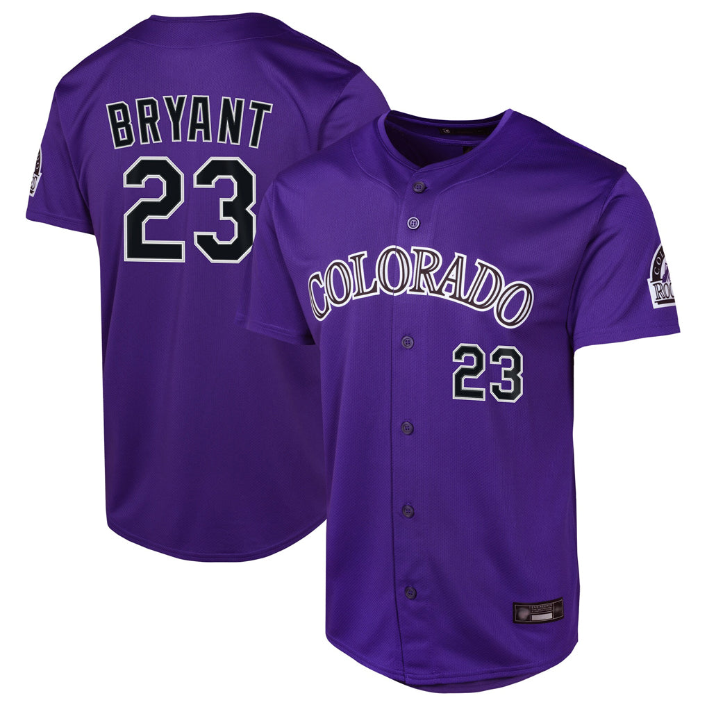 Friene  C.Rockies #23 Kris Bryant Player Purple Limited Home Game Stitched Jerseys