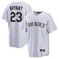 Friene  C.Rockies #23 Kris Bryant Player White Game Home Stitched Jerseys