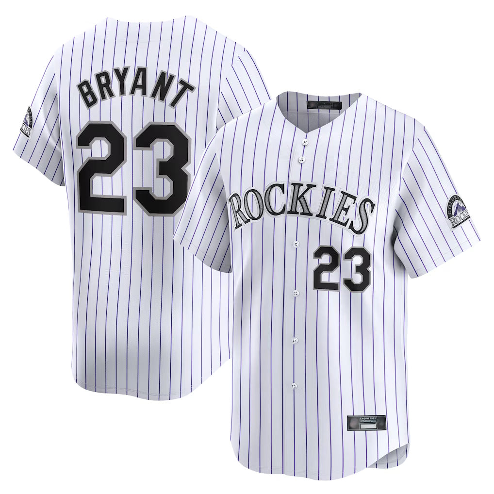 Friene  C.Rockies #23 Kris Bryant Player White Limited Home Stitched Jerseys