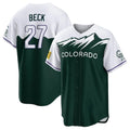 Friene  C.Rockies #27 Jordan Beck Player Green City Connect Home Game Stitched Jerseys
