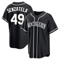 Friene  C.Rockies #49 Antonio Senzatela Player Black Fashion Out Home Game Stitched Jerseys
