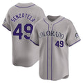 Friene  C.Rockies #49 Antonio Senzatela Player Gray Limited Home Stitched Jerseys