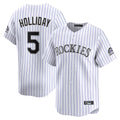 Friene C.Rockies #5 Matt Holliday Player White Limited Home Stitched Jerseys