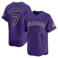 Friene C.Rockies #7 Matt Holliday Player Purple Limited Home Stitched Jerseys