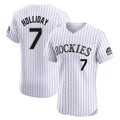 Friene C.Rockies #7 Matt Holliday Player White Limited Elite Home Stitched Jerseys