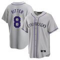 Friene C.Rockies #8 Ryan Ritter Player Gray Game Home Stitched Jerseys