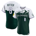 Friene  C.Rockies #8 Ryan Ritter Player Green City Connect Limited Elite Home Stitched Jerseys