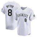 Friene  C.Rockies #8 Ryan Ritter Player White Limited Home Stitched Jerseys