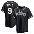 Friene  C.Rockies #9 Brenton Doyle Player Black Fashion Out Home Game Stitched Jerseys