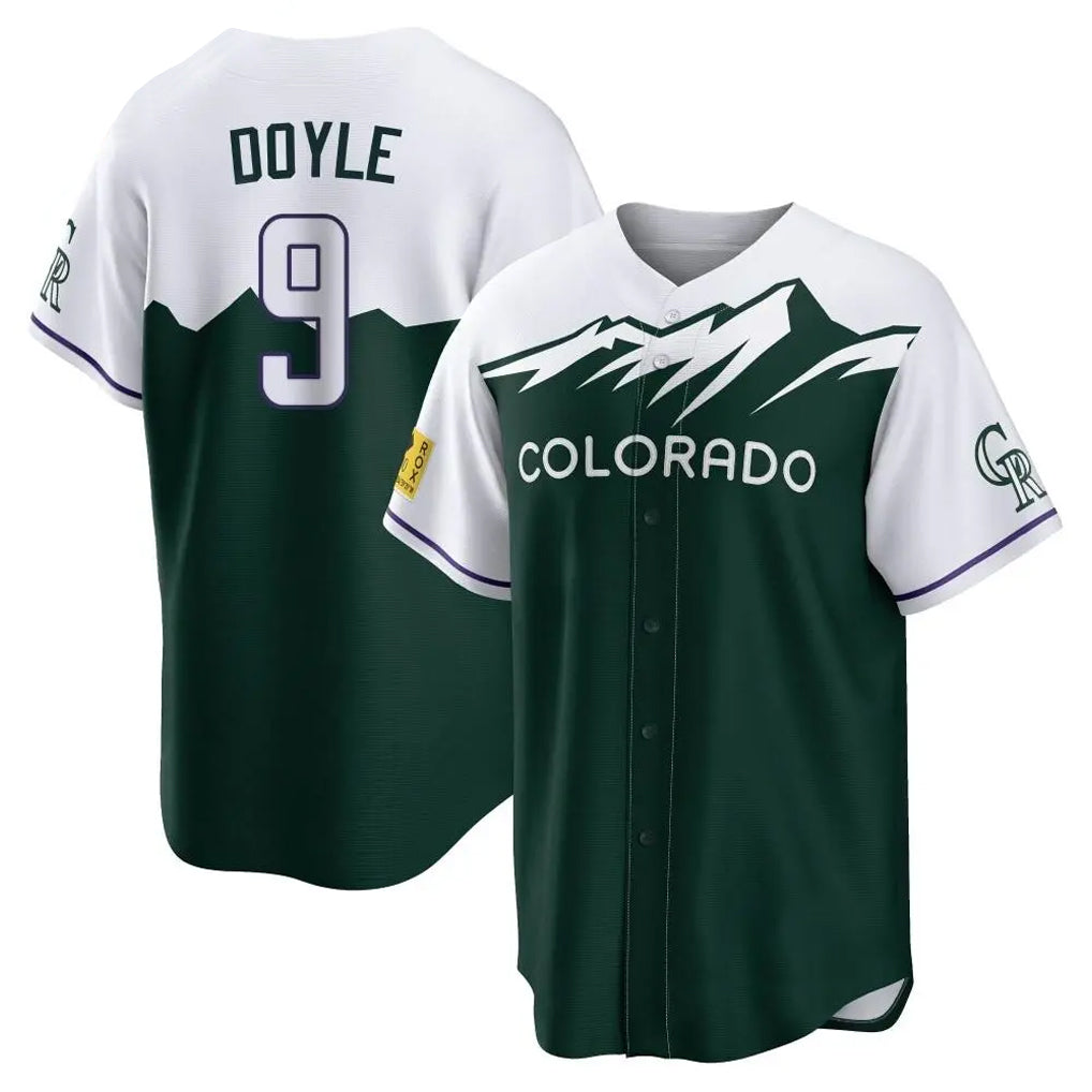 Friene C.Rockies #9 Brenton Doyle Player Green City Connect Home Game Stitched Jerseys