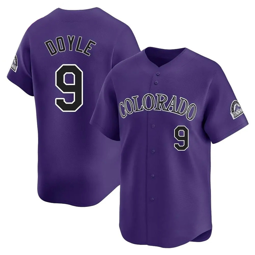 Friene C.Rockies #9 Brenton Doyle Player Purple Limited Home Stitched Jerseys