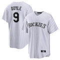 Friene  C.Rockies #9 Brenton Doyle Player White Game Home Stitched Jerseys