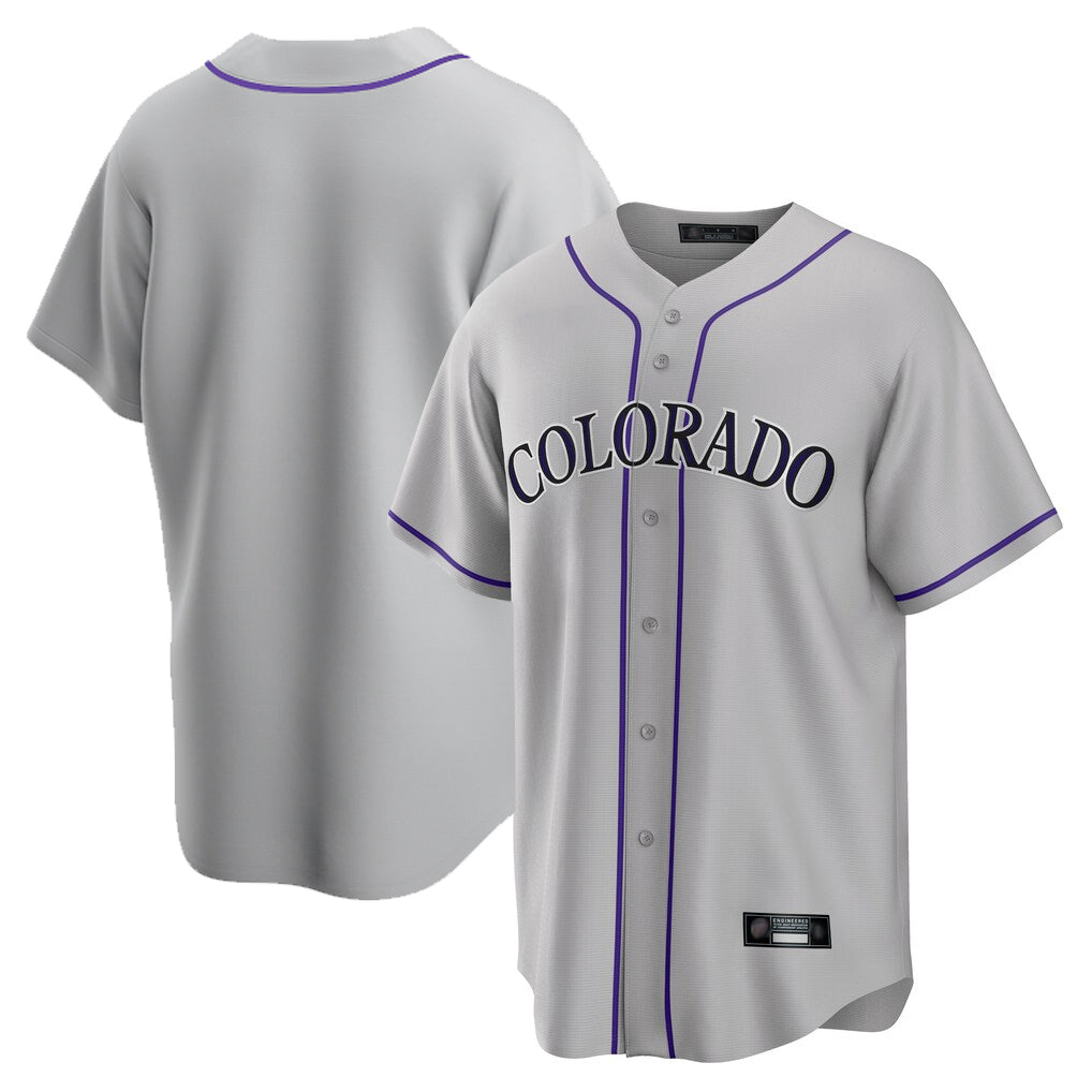 Friene  C.Rockies ## Rockies Blank Player Gray Game Home Stitched Jerseys