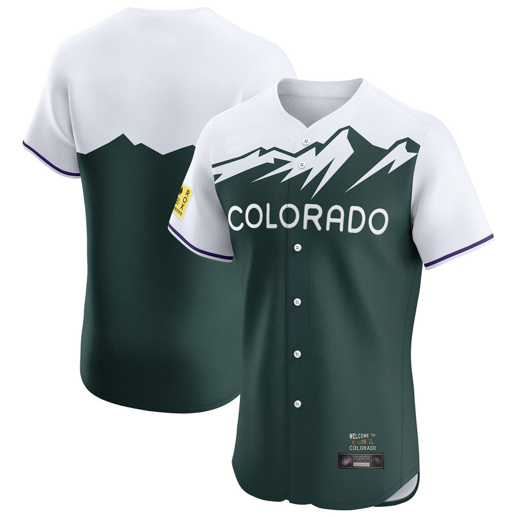 Friene  C.Rockies ## Rockies Blank Player Green City Connect Limited Elite Home Stitched Jerseys