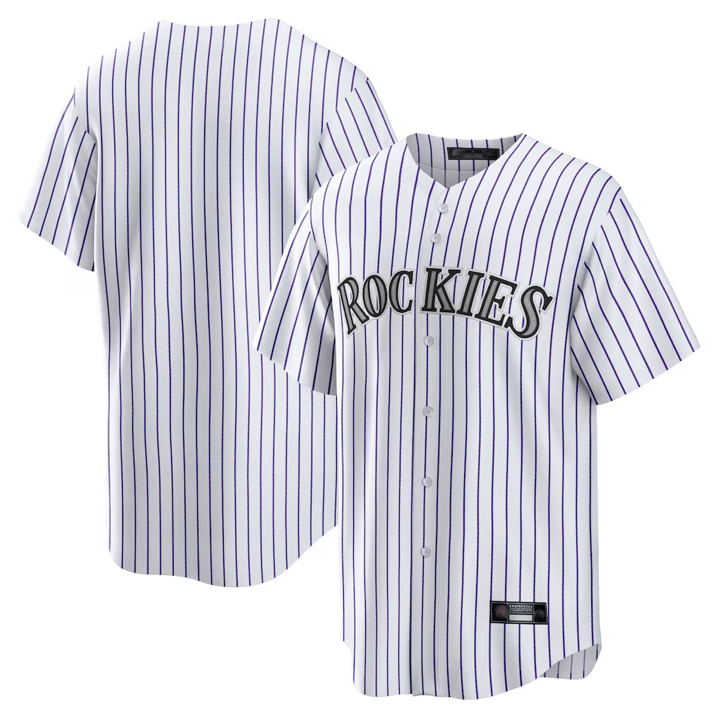 Friene  C.Rockies ## Rockies Blank Player White Game Home Stitched Jerseys