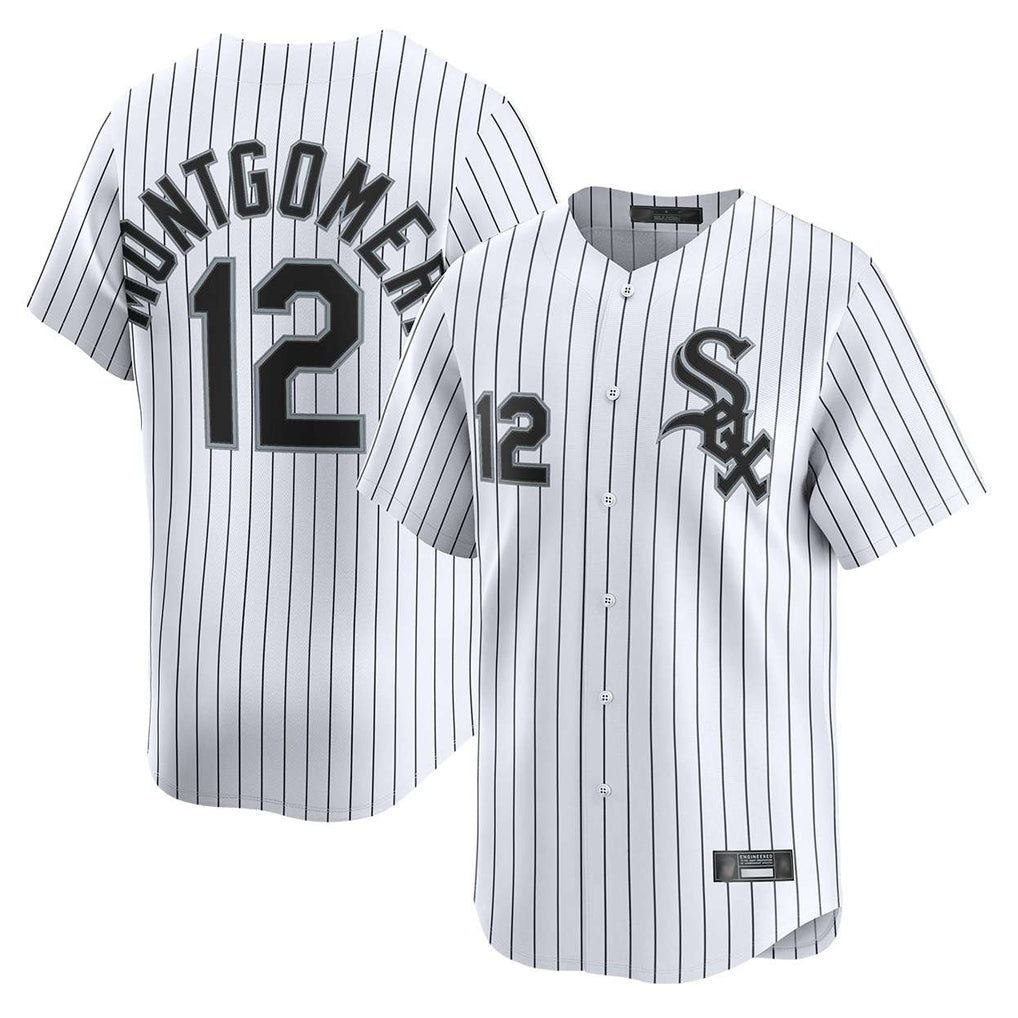 My Store C.White Sox #12 Colson Montgomery Player White Stripe Limited Home Stitched Jerseys